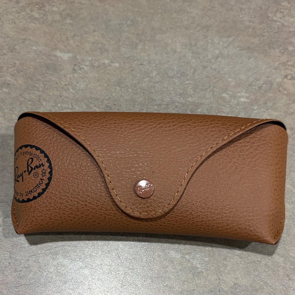 Ray-Ban Brown Leather Sunglasses Case